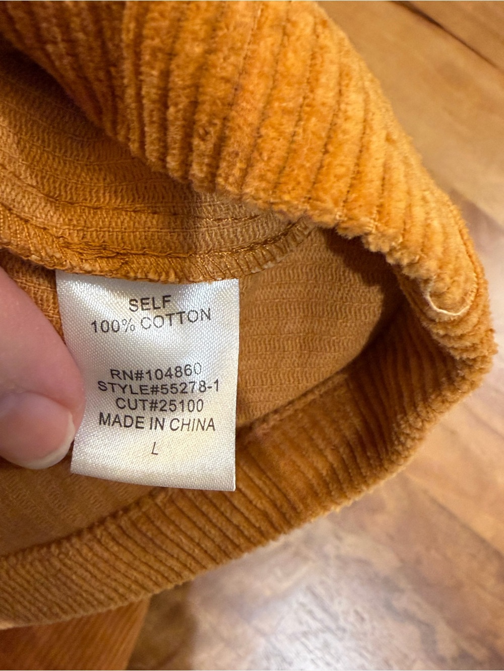 Chloe & Katie NWT Corduroy Button-Front Mini Skirt in Amber Orange Size Large - Picture 9 of 10
